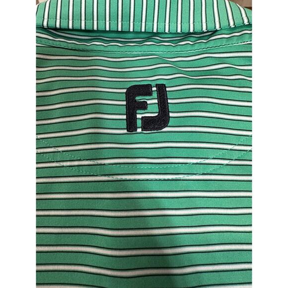 FootJoy FJ Striped Golf Performance Polo Men XL Robert Trent Jones Club Preppy - Picture 9 of 9